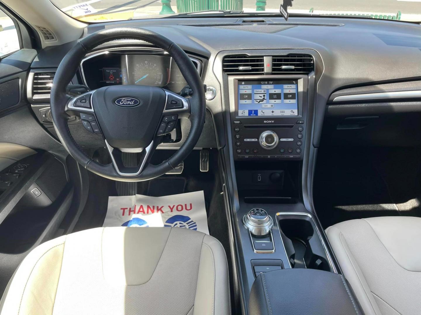 2018 WHITE /BLACK Ford Fusion Energi Titanium (3FA6P0SU6JR) with an 2.0L L4 DOHC 16V HYBRID engine, CVT transmission, located at 744 E Miner Ave, Stockton, CA, 95202, (209) 944-5770, 37.956863, -121.282082 - PLUS TAXES AND FEES - Photo#8